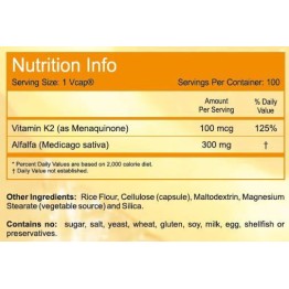 VITAMIN K-2 (ΒΙΤΑΜΙΝΗ Κ-2) NOW FOODS 100mcg 100vcaps ΒΙΤΑΜΙΝΗ Κ